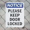 Signmission Please Keep Door Locked, 12 in W x Rectangle, Plastic OS-2PACK-NS-P-1218-V-17471 - alternate 2